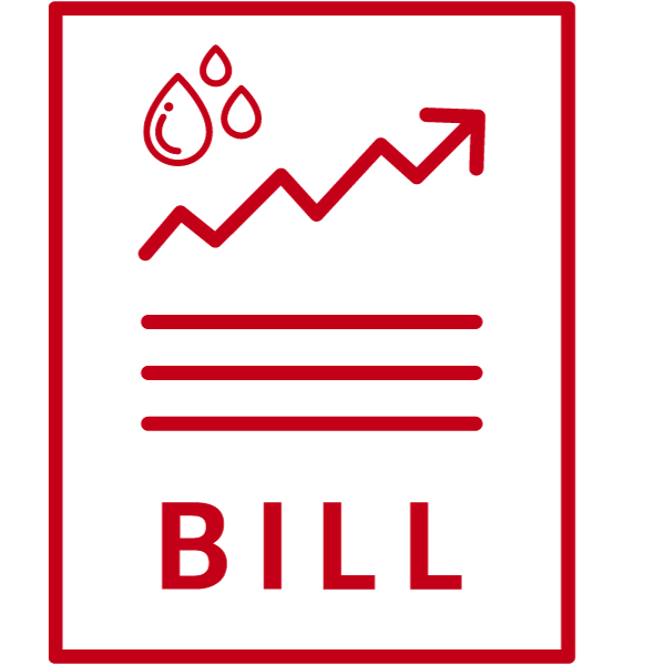 water bill increase icon