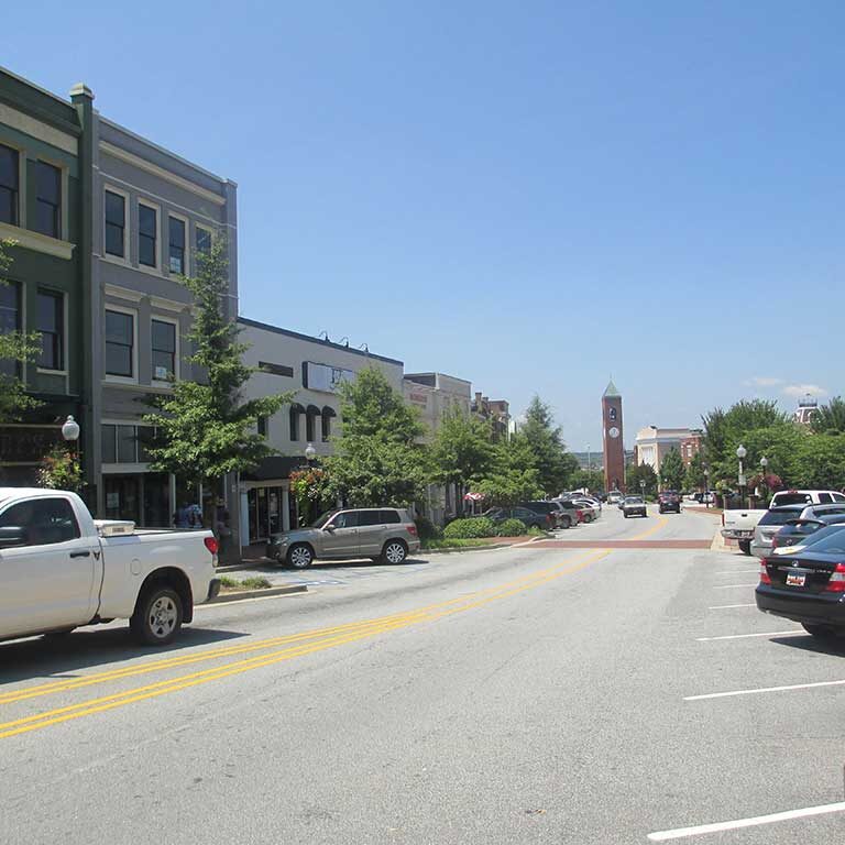Part of downtown Spartanburg